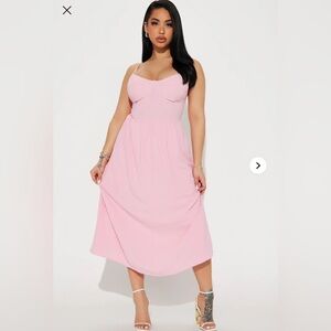 Francesca Midi Dress Baby pink - L
